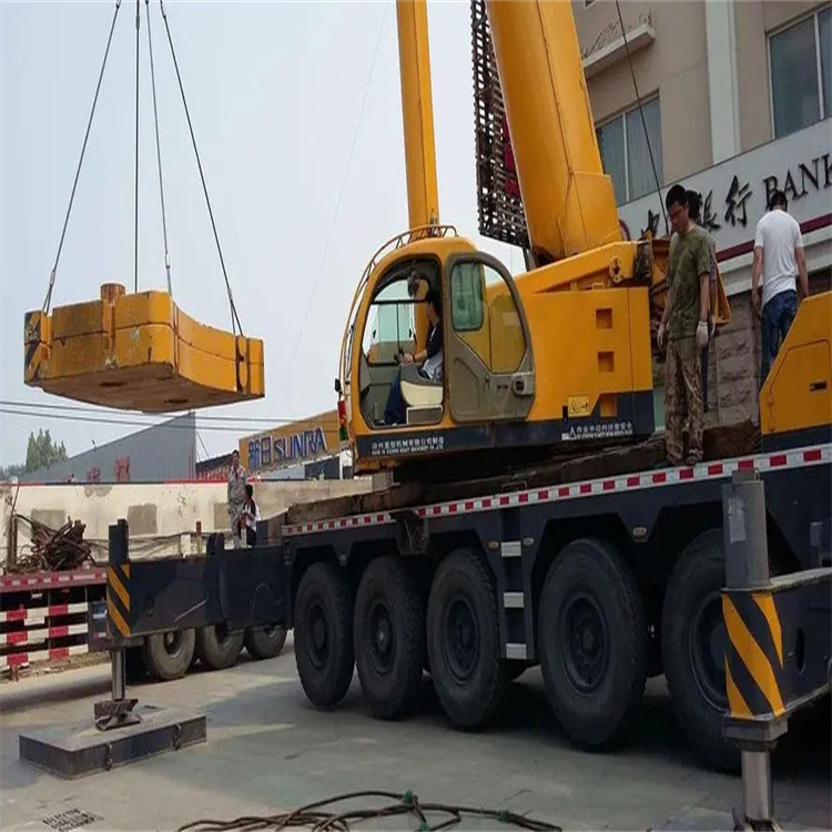 郭河镇当地吊车出租|机器吊装|75吨|工厂搬迁服务